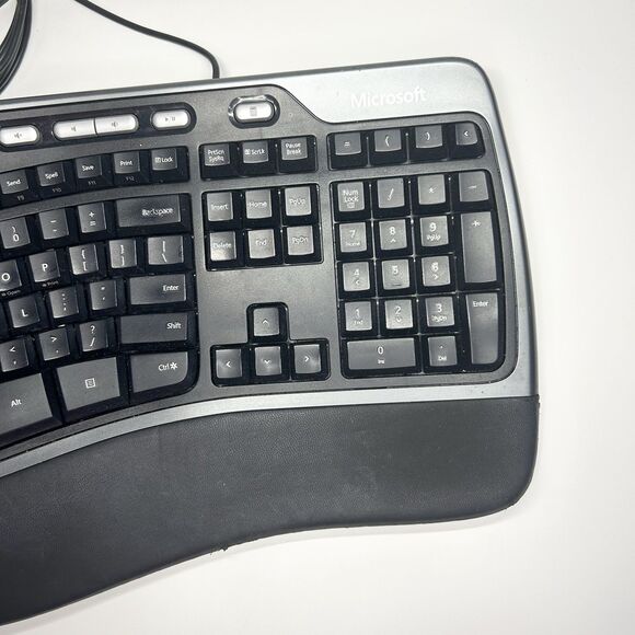 Microsoft Natural 1048 KU-0462 Ergonomic Keyboard 4000 v1.0 Black USB Wired - Picture 4 of 16